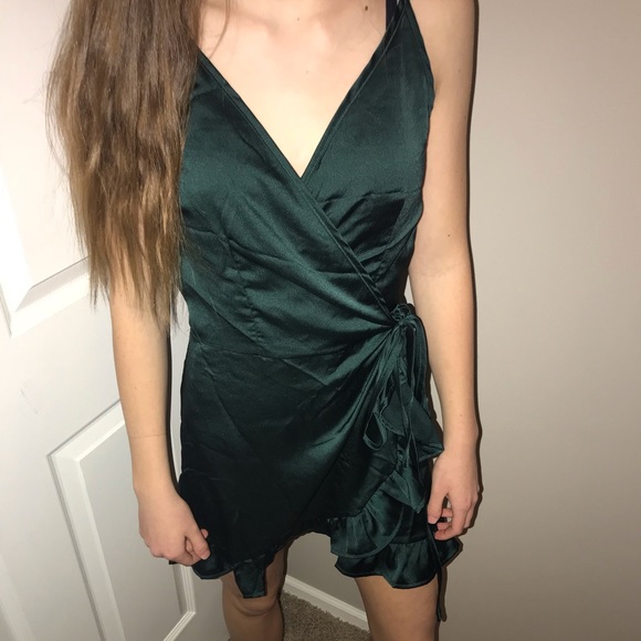 My jewel mini dress forest green Clearance